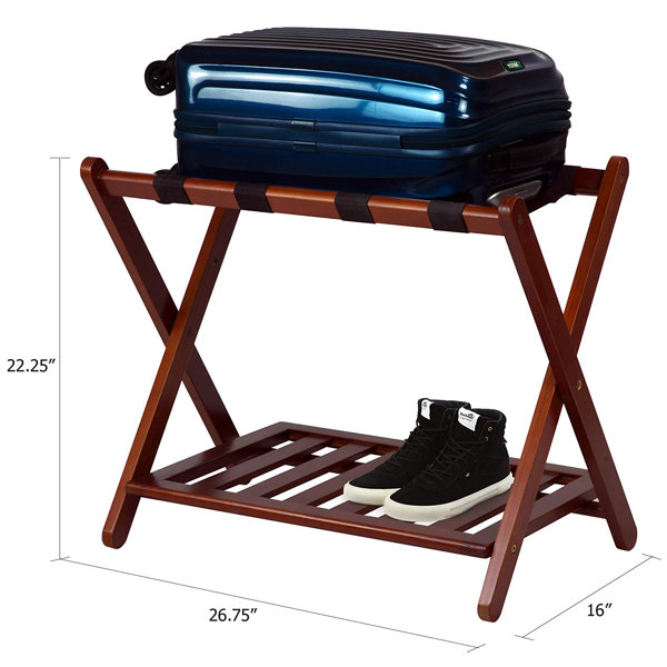 StonyEdge Folding Wood Luggage Rack & Reviews Wayfair
